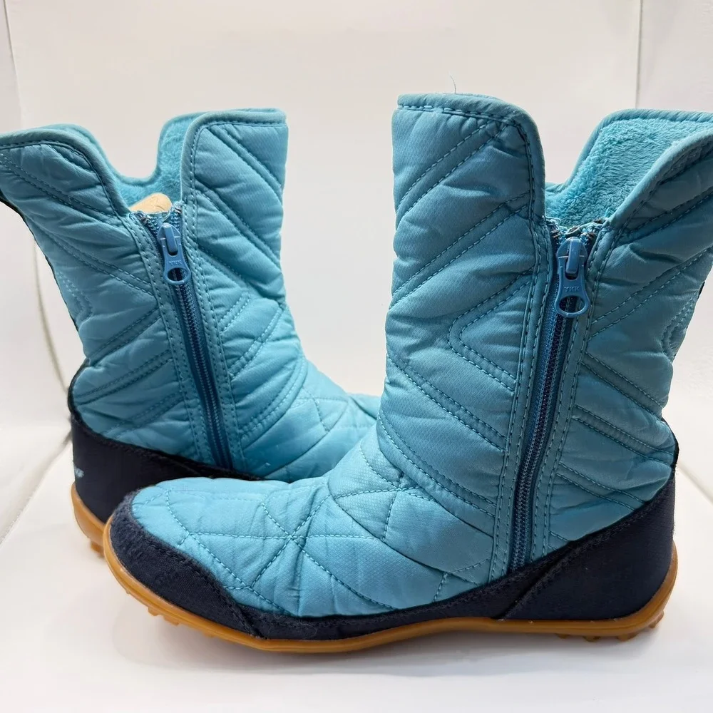 Columbia Minx Mid II Omni-Heat‎ Waterproof Blue Quilted Winter Boots Womens